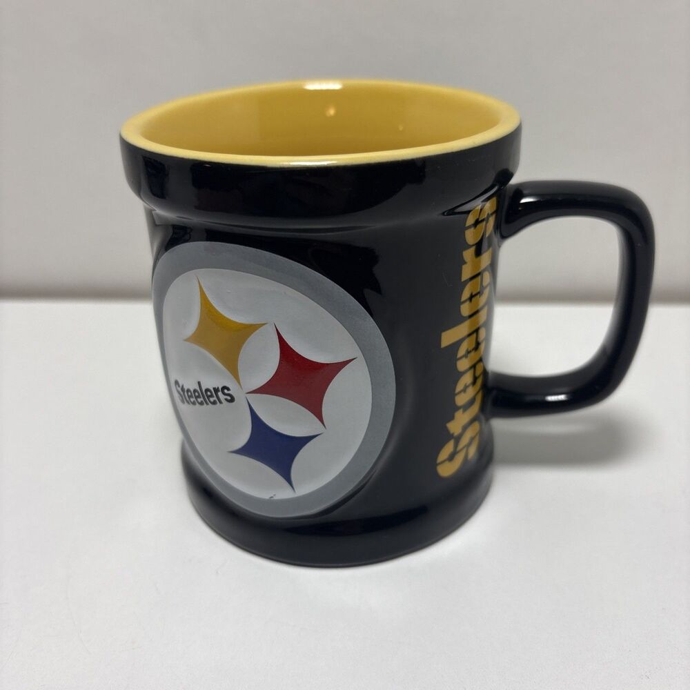 Pittsburgh Steelers Nfl Cup Mug Raised Logo And letters on cup